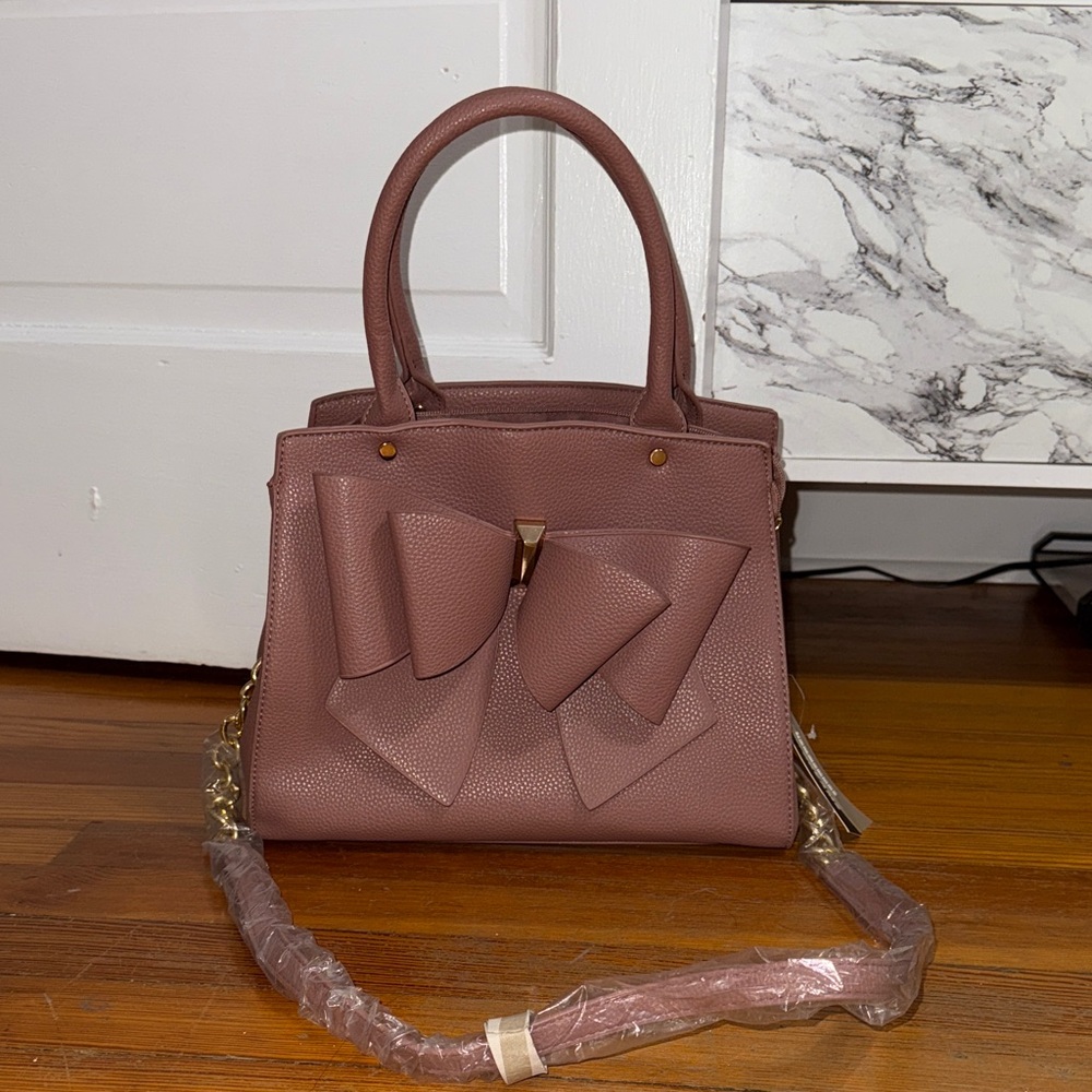T.J.Maxx Pink Bow-Accent Satchel